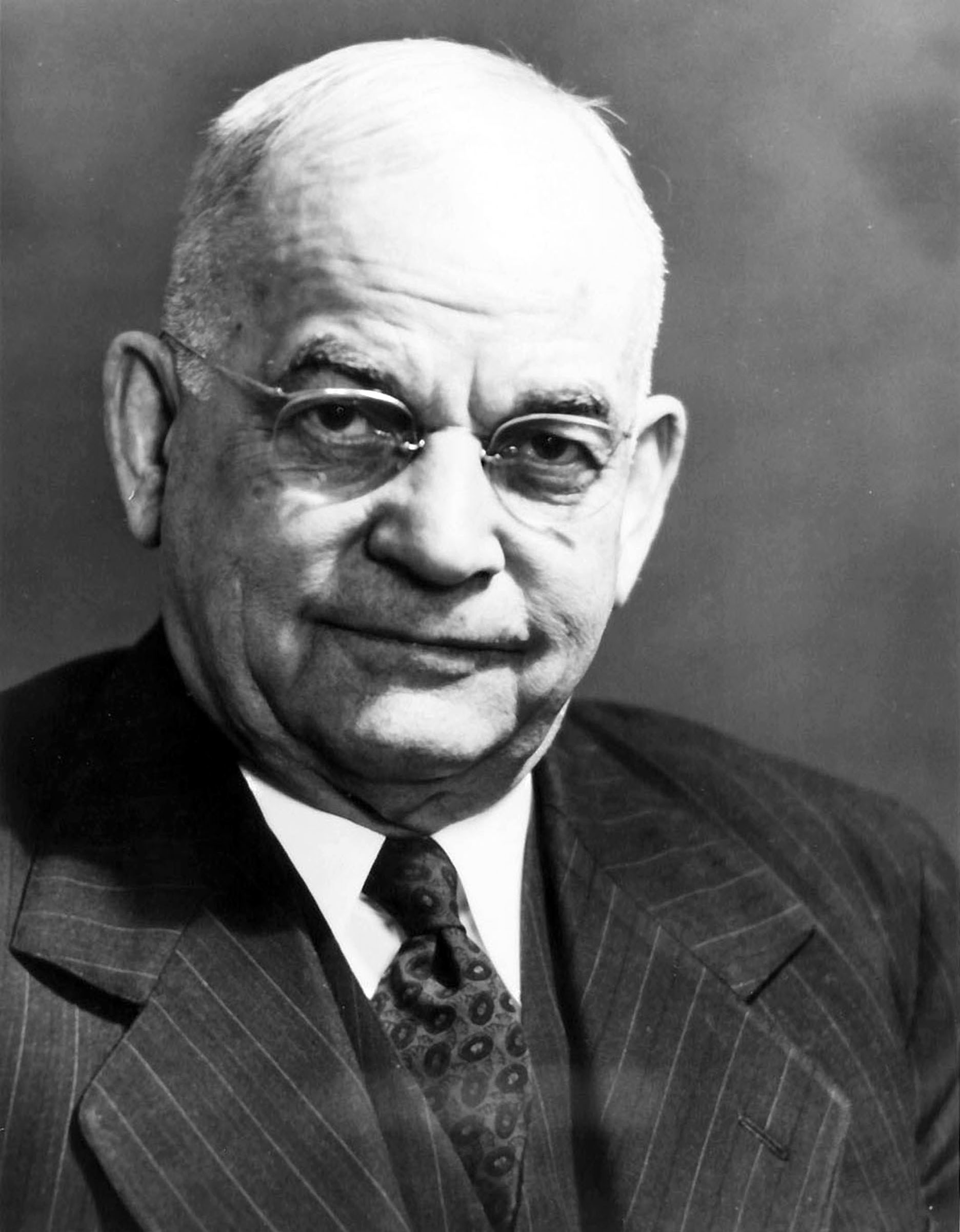December 22, 1945. Rufus Woods, publisher for the Wenatchee World newspaper was instrumental in securing legislation for the Grand Coulee Dam.