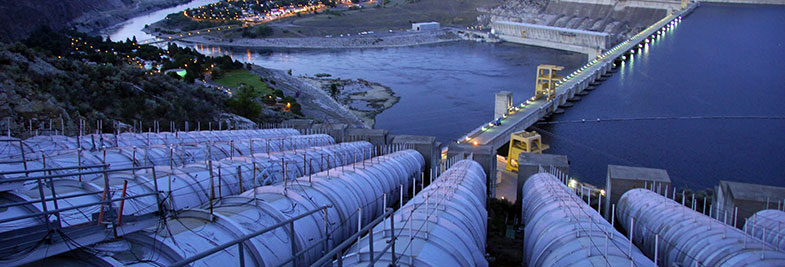 John W. Keys III Pump-Generating Plant at Night