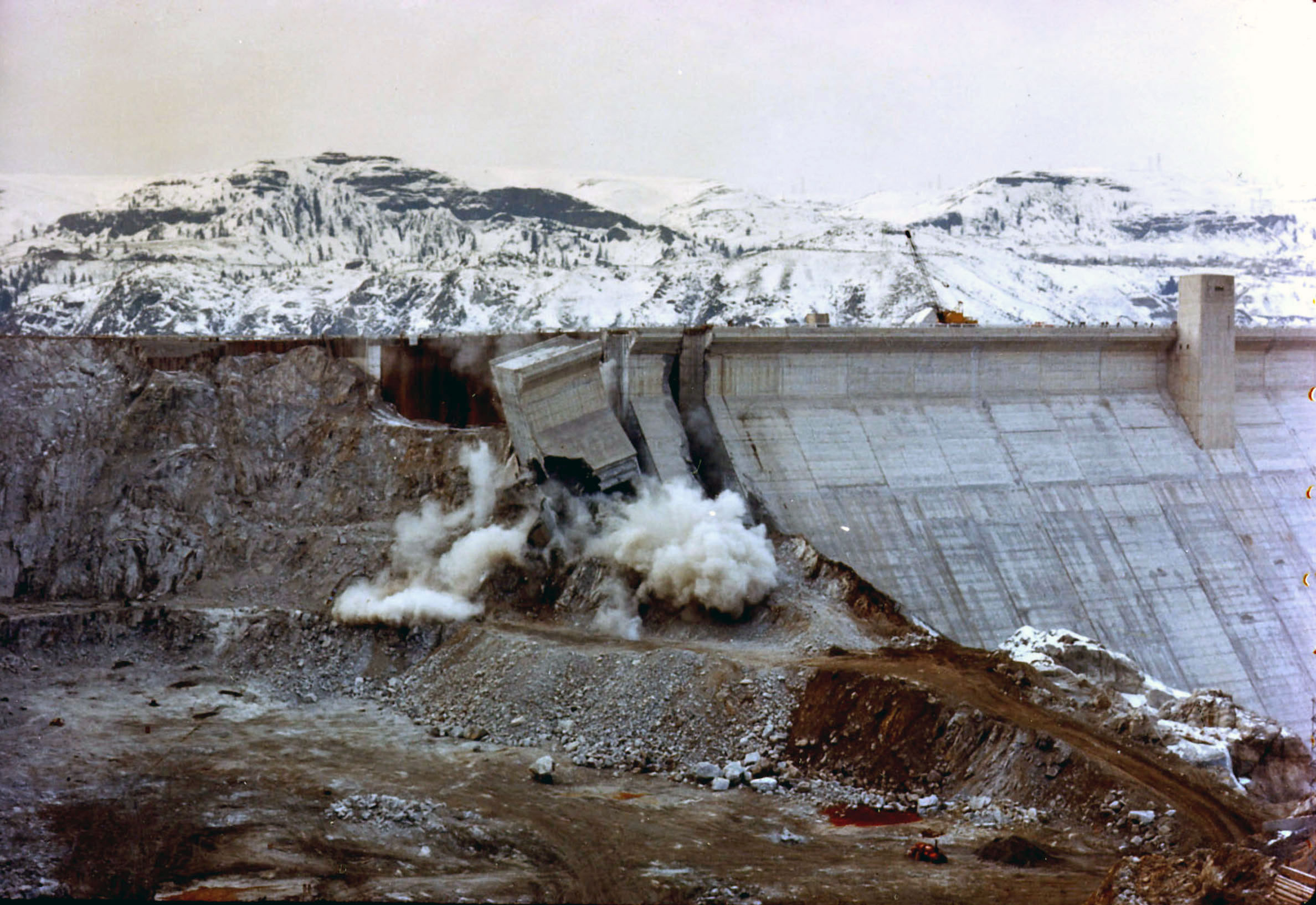 February 28, 1969. Taking off the end of Grand Coulee Dam.
