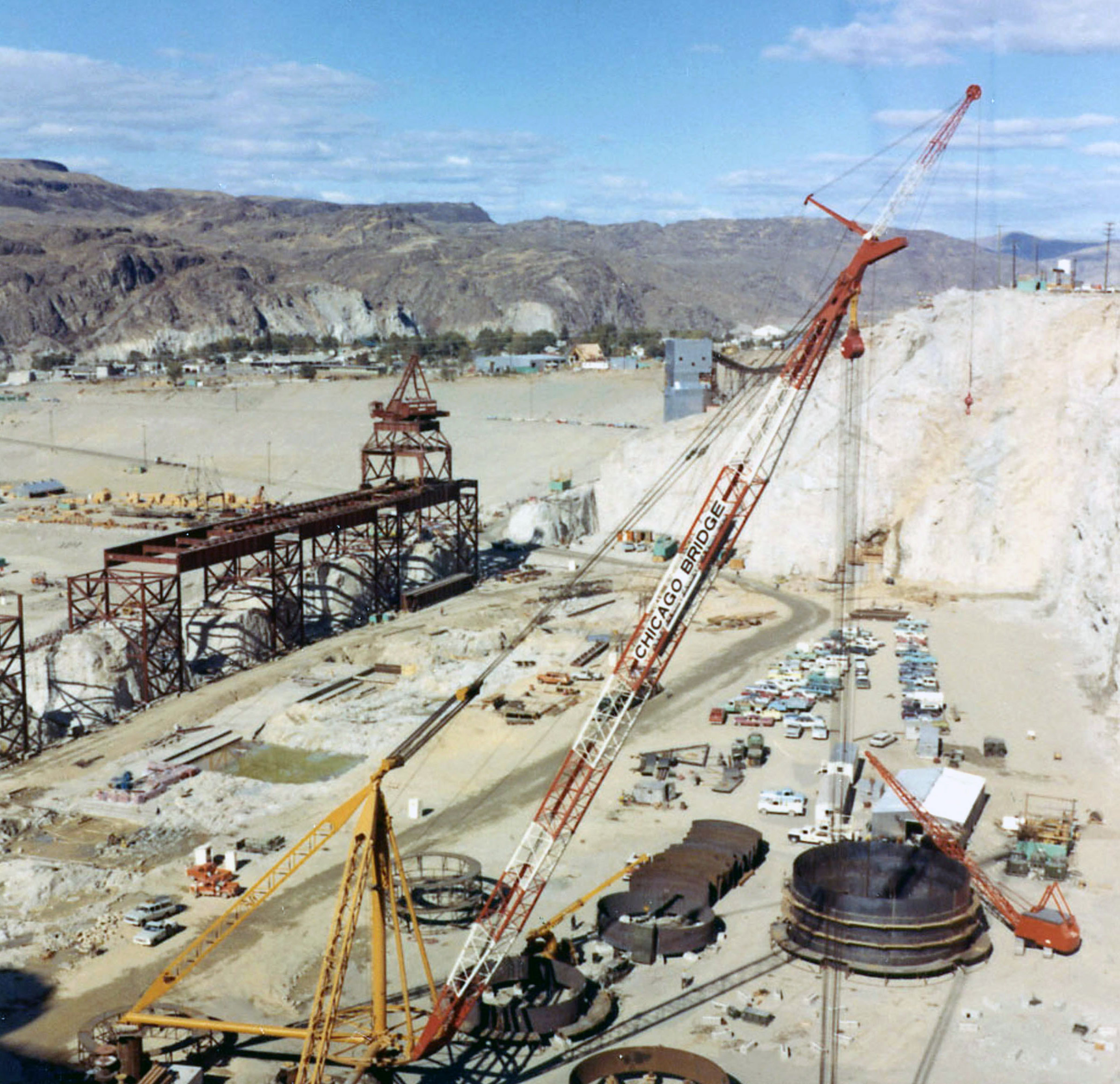 October 13, 1970. Nathaniel Washington Power Plant construction at Grand Coulee Dam.