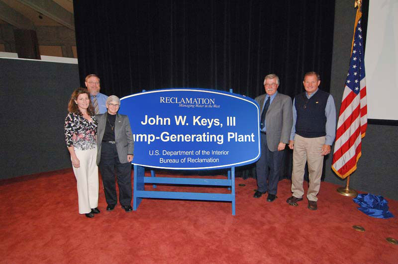 May 12, 2009. Family members and friends gathered at a commemoration ceremony for former Reclamation Commissioner John W. Keys at Grand Coulee dam