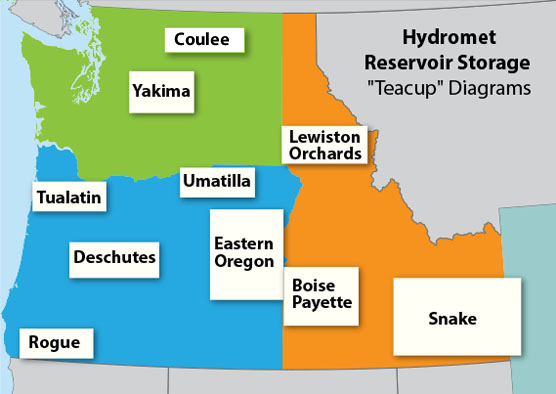 Clickable map for Reservoir Storage Diagrams