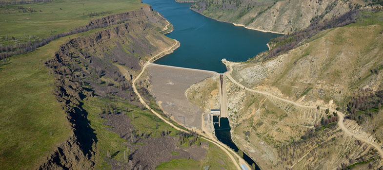 Aerial View of Anderson Ranch Dam