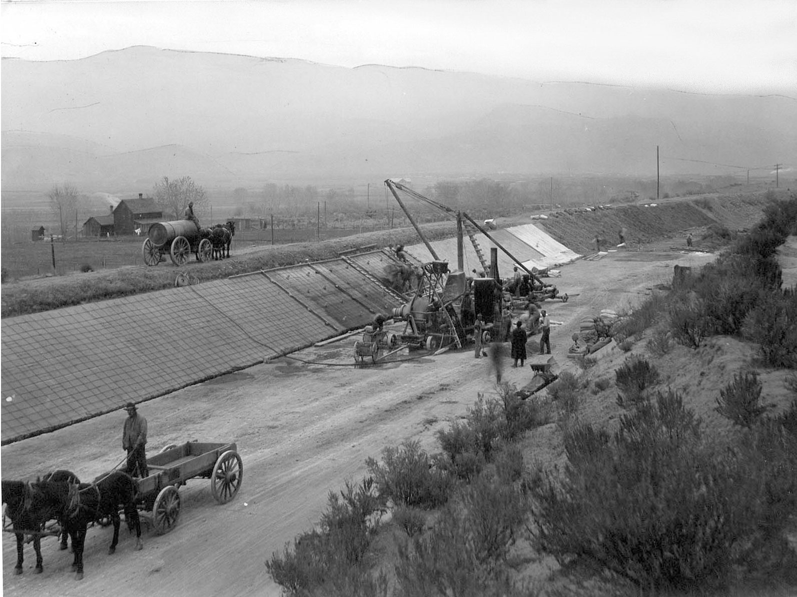 New York Canal Construction at Boise, Idaho. c. 1912