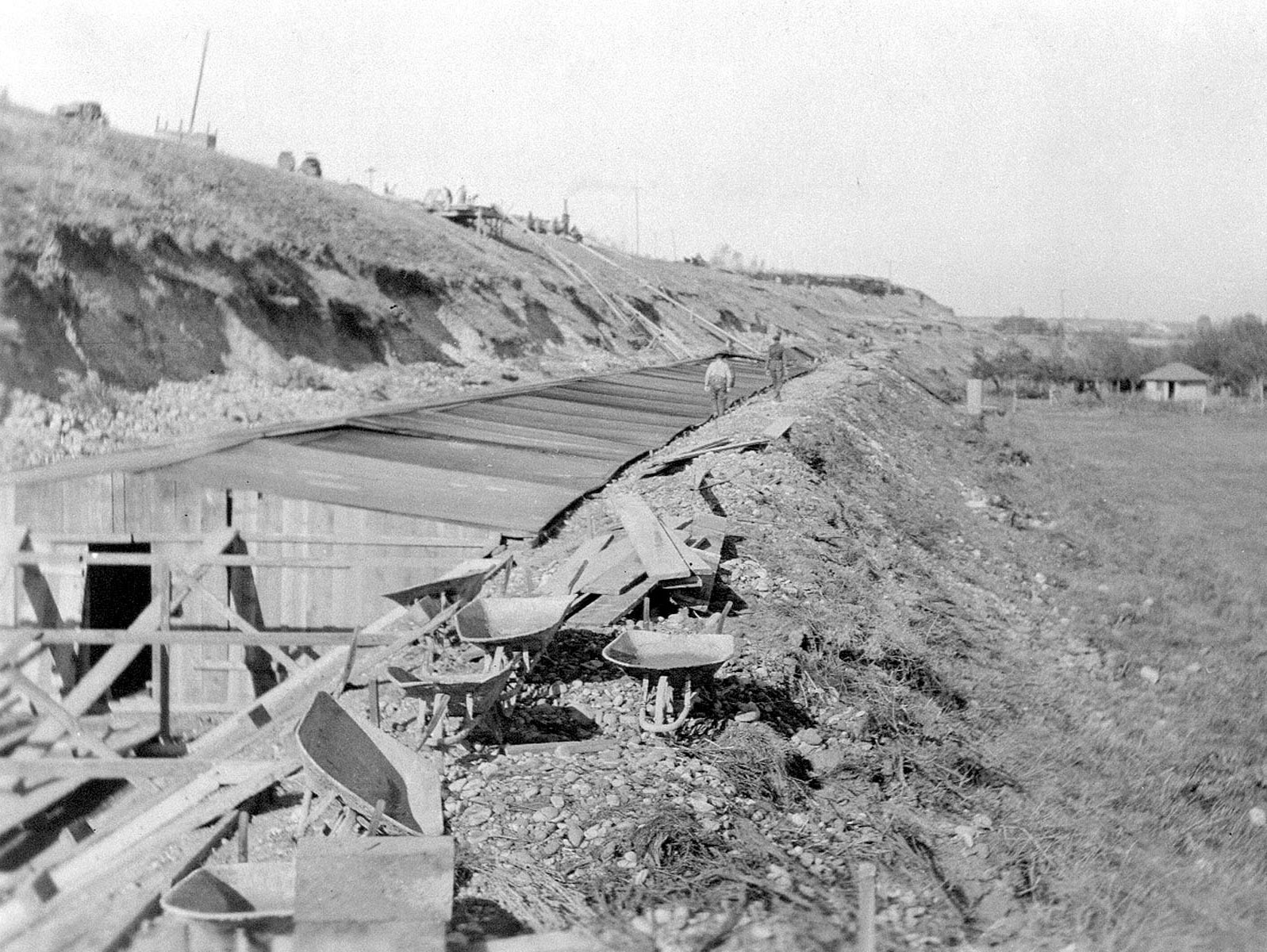 Initial work and framing for the New York (Main) Canal near Boise, Idaho. c. 1910