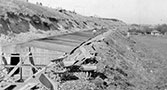 Initial work and framing for the New York (Main) Canal near Boise, Idaho. c. 1910