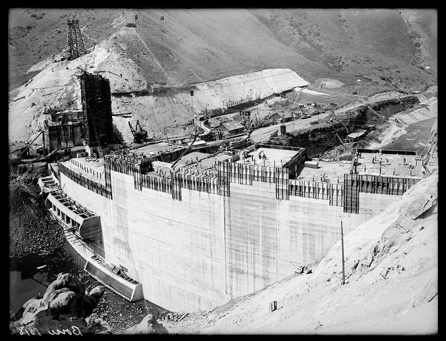 Arrowrock dam site. Dam looking south.