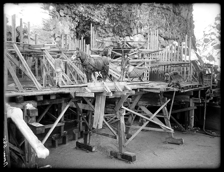 Intake entrance of diversion tunnel, Arrowrock Dam.