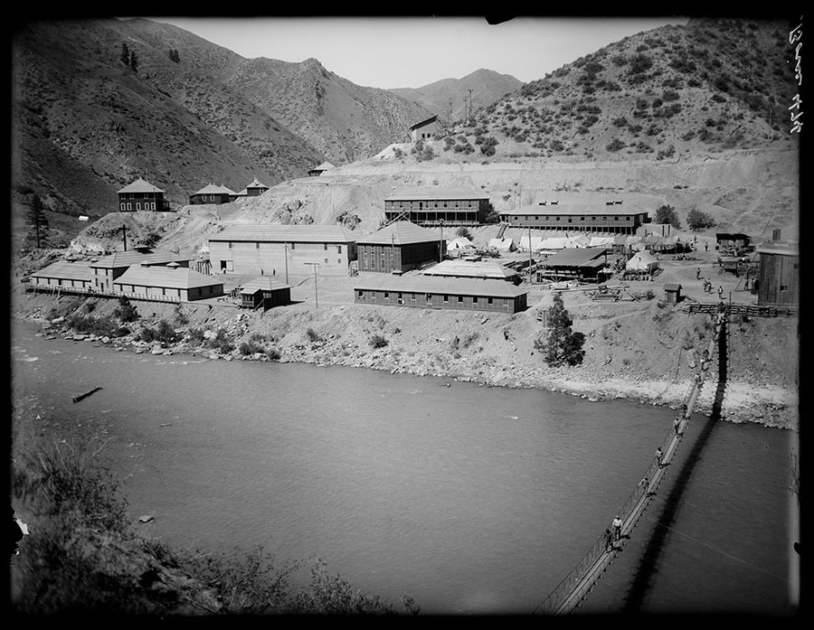 Arrowrock camp and suspendion bridge.