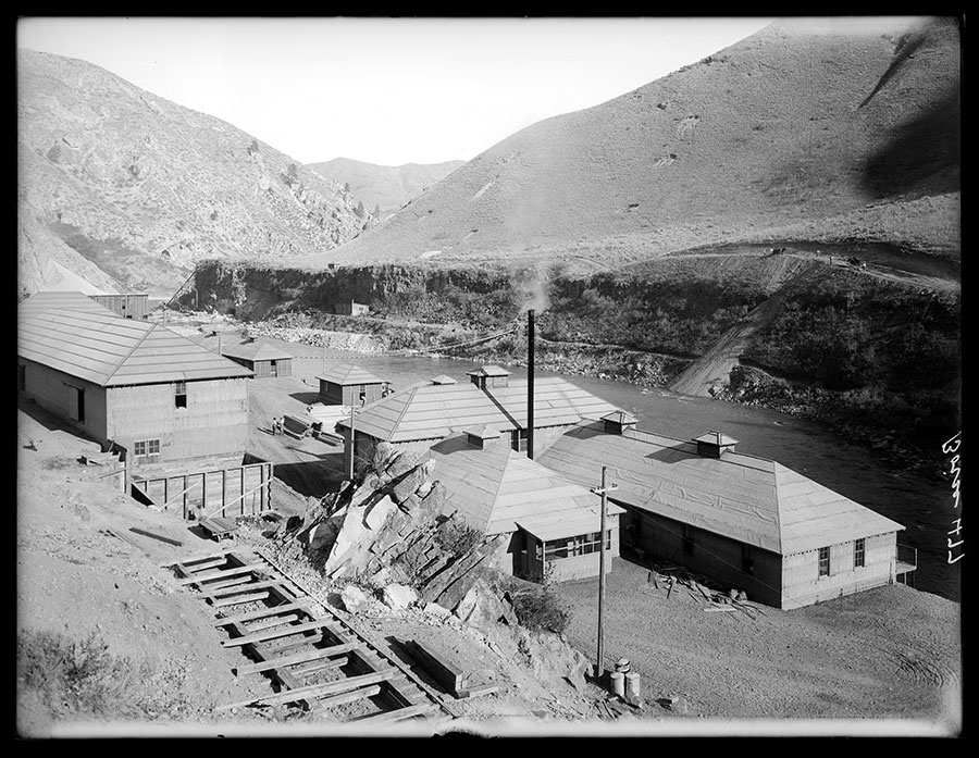 Warehouse and mess (as rebuilt after the fire.