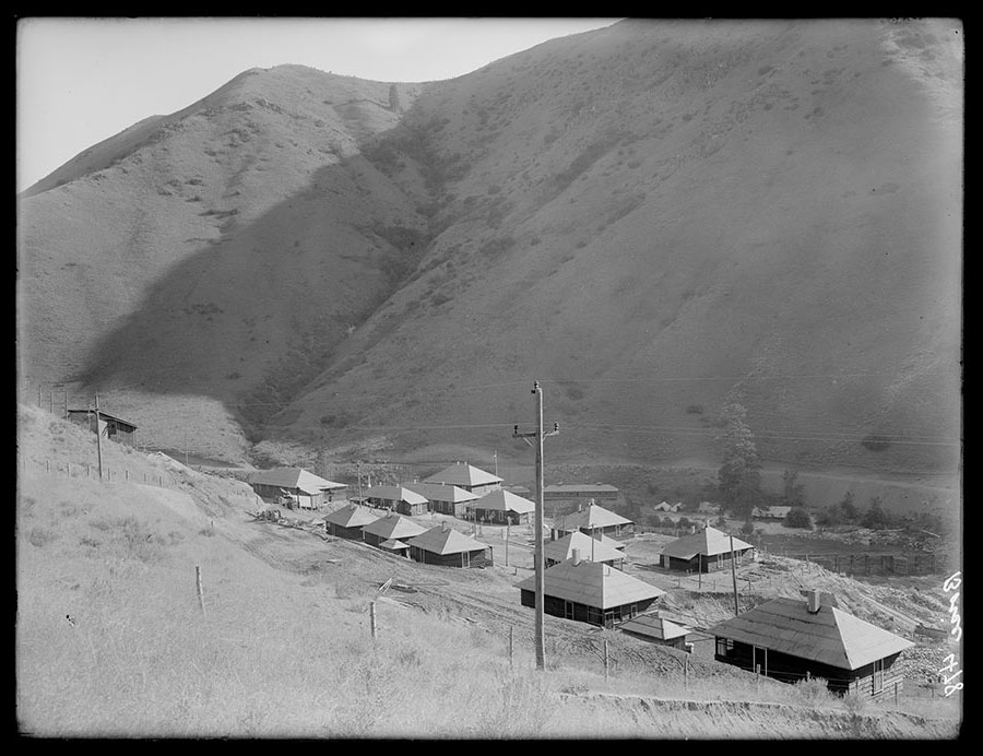 Arrowrock camp. Cottages from rear.