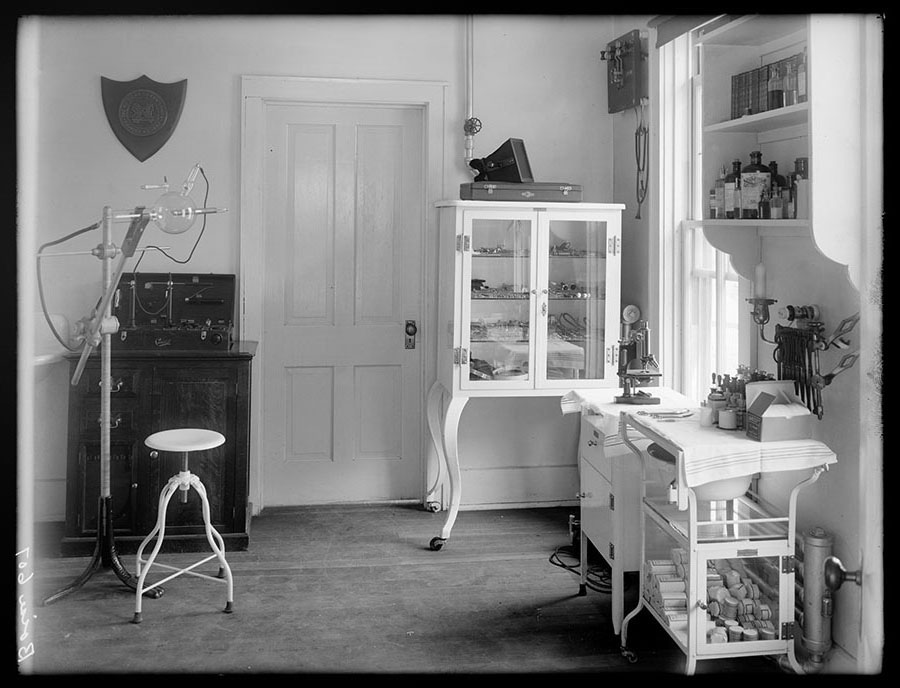 Arrowrock hospital; office and examining room.