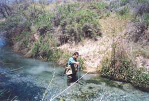 Reclamation staff collect field data for design and installation of water measurement devices.