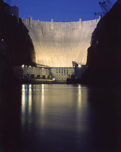 Hoover Dam at night