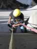 Bill Bruninga prepares a epoxy for gluing new survey prisms on downstream face of Roosevelt Dam Photo by Steve Beason.