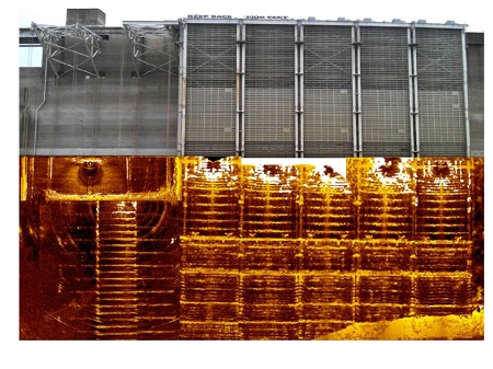 Combined photo/sonar image of the Shasta Temperature Control Device