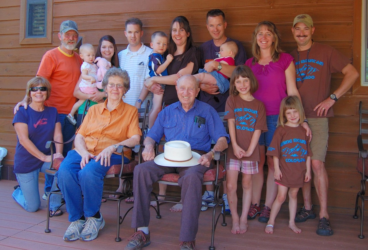 Four generations of the Deming family in 2009