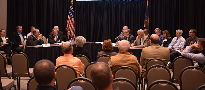 Green River water exchange negotiations (L-R) Brent Rhees, Wayne Pullan, Valerie Deppe and the State of Utah representatives