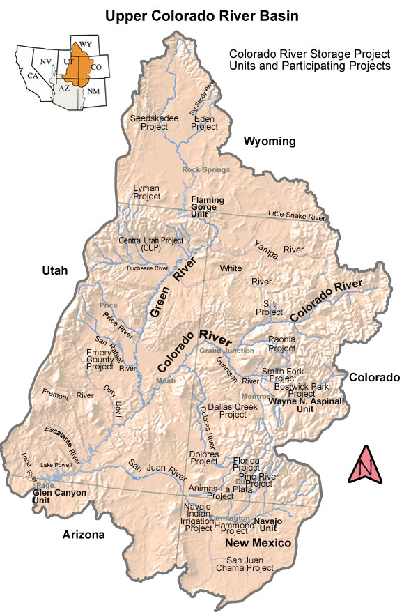 Map of the Colorado River Storage Projects 