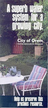 photo of Orem City water publication