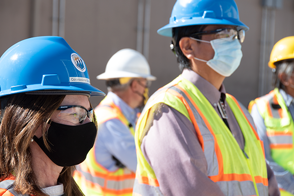 Commissioner Brenda Burman and Navajo Nation President Jonathan Nez touring the Cutter Lateral Water Treatment Plant