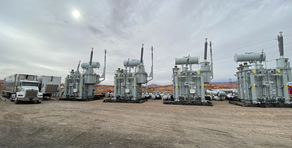 The next bank, K7A, complete and filled, in the laydown yard