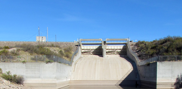 Caballo Dam spillway