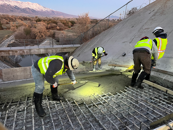 Provo's Force Account Crew made the repairs quickly to ensure the spillway could be used if needed as early as December