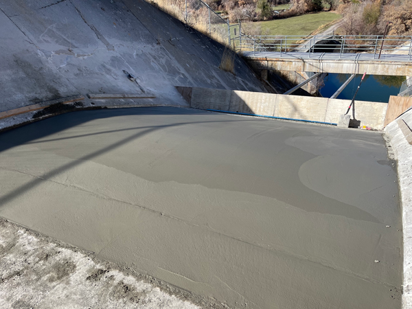 Completed concrete patch